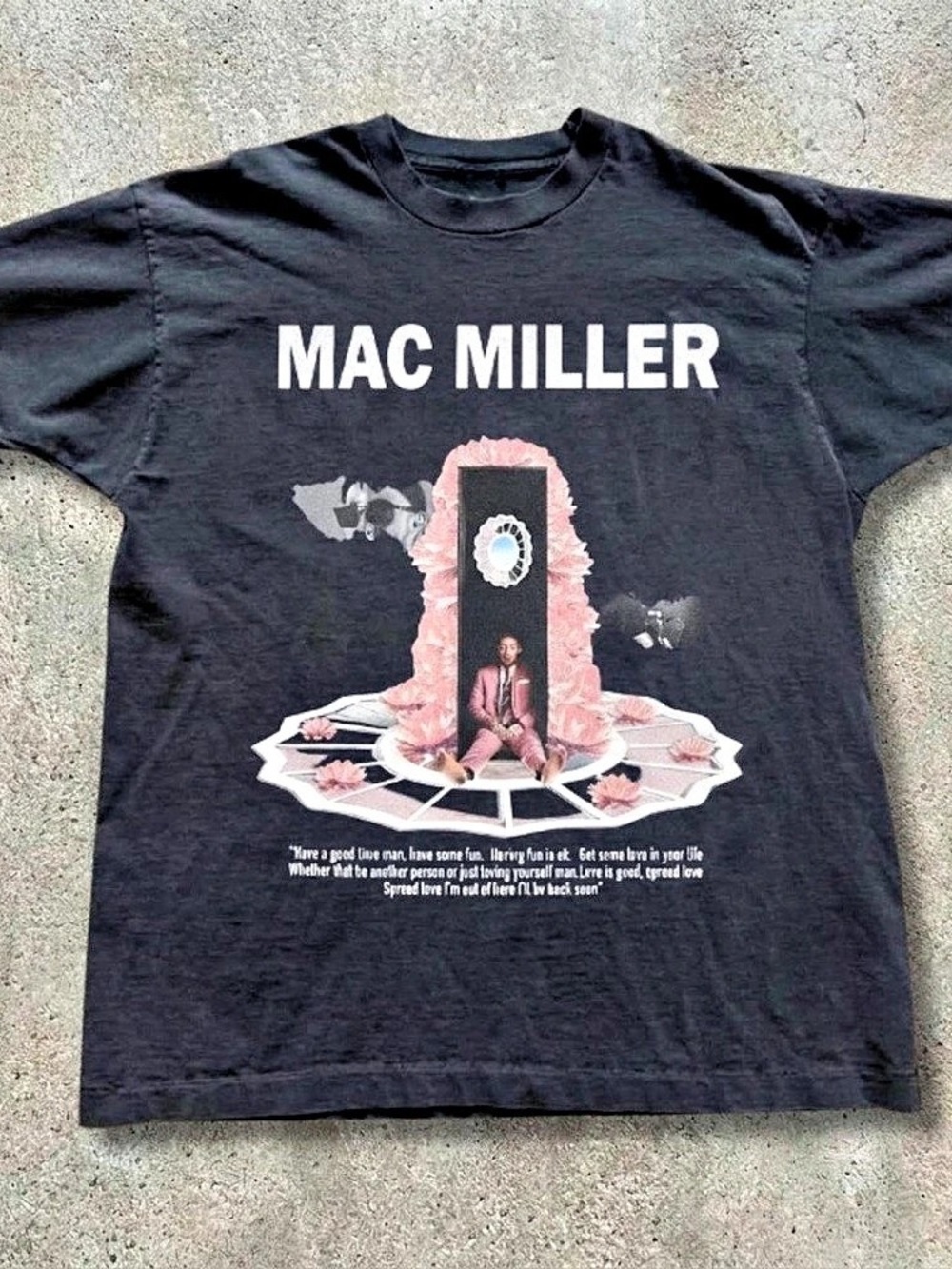 Mac Miller Swimming Album Graphic T-Shirt in Black